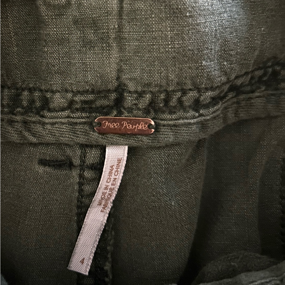 Free People Olive Green Casual Pants - Picture 3 of 3